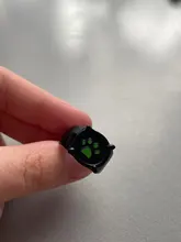 Anillos de gato negro de Anime para niños y niñas, joyería para disfraz, fiesta, regalo, estampado verde, esmalte, Pata de Gato