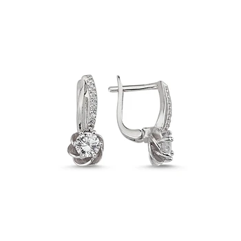 

KUTAYDAN Zircon Earrings 925 Sterling Silver