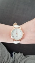 Relojes de pulsera de piel y cuarzo Reloj Blanco para mujer, de marca Ulzzang, con esfera de números sencilla, 2020