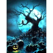 LaoJieYuan 5D DIY Алмазная картина Хэллоуин полный квадратный круглый Алмазная вышивка крестиком Мозаика на заказ мультфильм дом