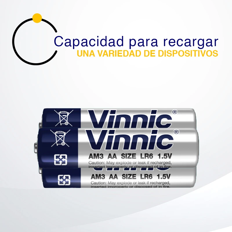 VINNIC PILA ALCALINA AA LR6 BLISTER*4 - Pilas Vini Trading