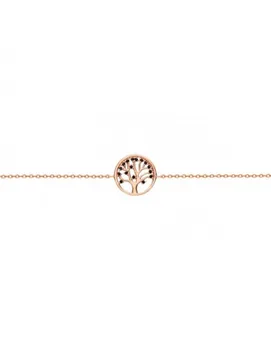 

Bracelet Silver Tree of Life pink with zirconia Black