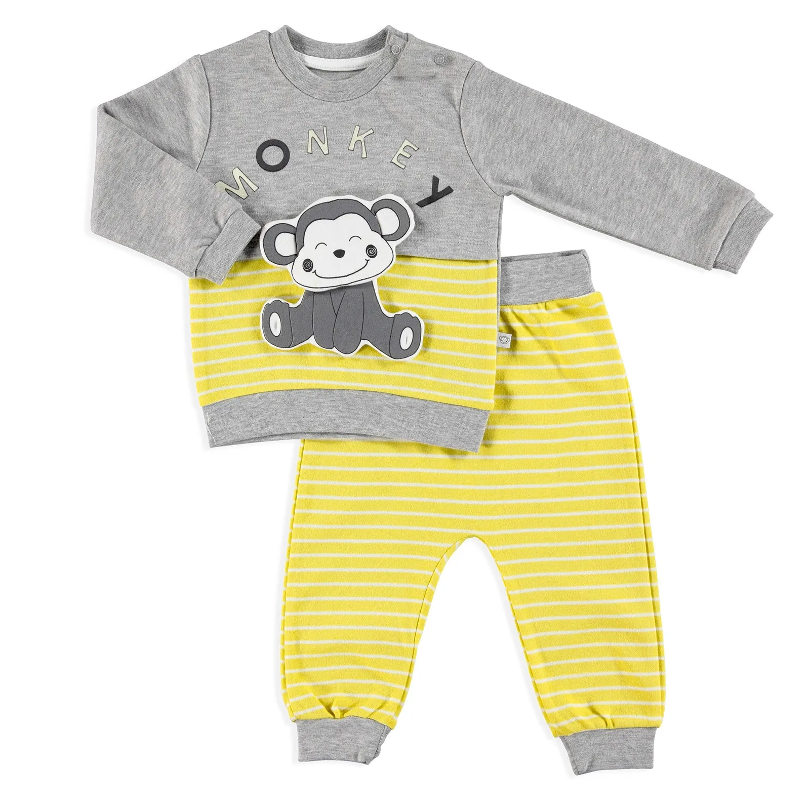 

ebebek Mymio Fun Monkey Baby Sweatshirt Trousers Set