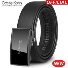 Castle Korin  Leather Belt Luxury Brand Designer Top Quality Genuine Strap Male Metal Automatic Buckle Fashion Accessories For M