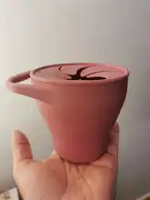 Taza de tentempié de silicona para bebé, contenedor de comida portátil, recipiente para aperitivos, sin BPA, tapa suave de silicona, nuevos colores