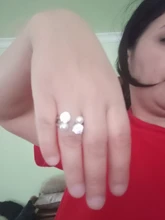 Japoneses nuevos y coreano circón fino de moda de anillo de apertura ajustable de perlas de cristal anillo encanto anillo de perlas de cristal regalos de joyería para boda