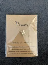 Collares con colgante de 12 Constelaciones, joyería, Gargantilla, signo del zodiaco, Charm, collar de regalo de cumpleaños, acuario, piscis, Leo, Virgo