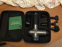 Pistola de masaje de alta frecuencia para relajación muscular, masajeador eléctrico con bolsa portátil, pistola de terapia para fitness