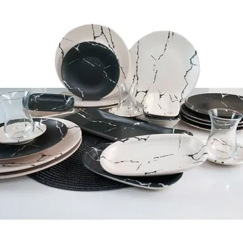 

Keramika Keraart 31 Piece 6 Personality Breakfast Set Marble Pattern