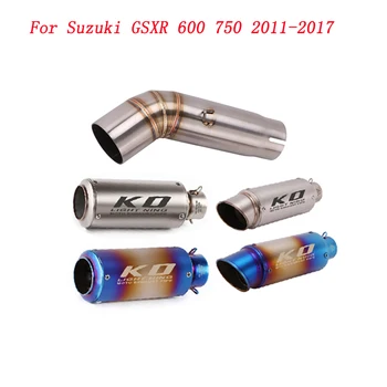 Escape Motorcycle Exhaust Mid Link Pipe And 51mm Muffler Stainless Steel Exhaust System For Suzuki GSXR 600 750 2011-2017