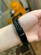 ZOSHI-Pulseras de cuero coloridas trenzadas para hombre, brazalete Heren, pulseras de cuero genuino a la moda con hebilla magnética