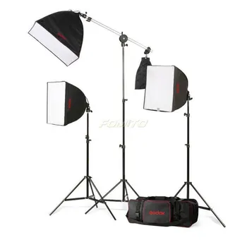 

Godox AC Softbox Kits CL55K1 with softbox 50*50cm+Light stand302+Boom StandLB03+Tricolor Lamp85W Professional Studio Flash Kits