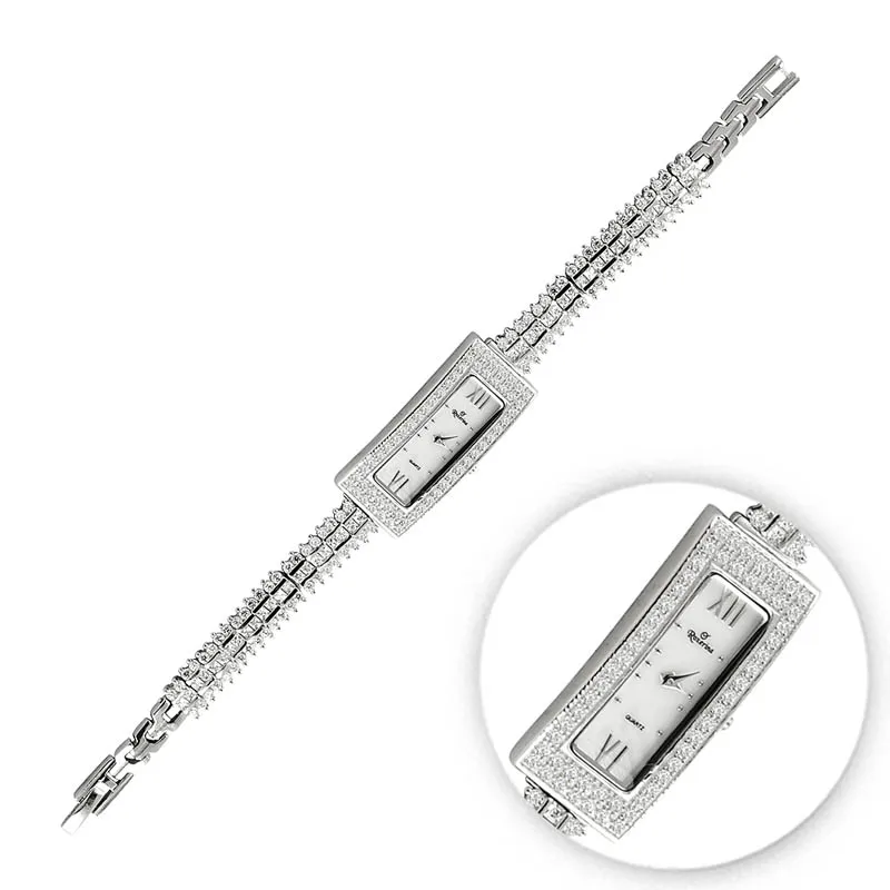 Серебро 925 пробы с цирконием, кубического циркония с часами