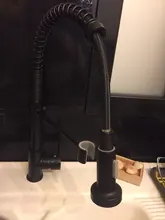 Grifo de fregadero de cocina, mezclador de agua fría y caliente montado en cubierta, modo doble Caño extraíble, rotación de 360, negro, multicolor