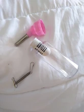 Botella de agua de cobaya a prueba de fugas para mascotas, gancho para jaula de hámster, dispensador de agua