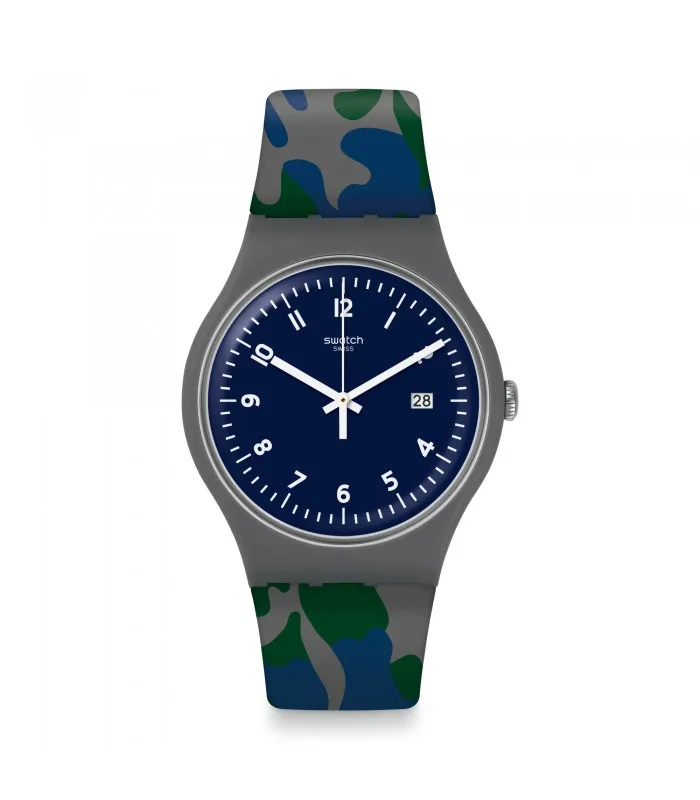 Swatch CAMOUGREEN оригинальные новые часы Gent 41 мм Core Refresh SUOM400