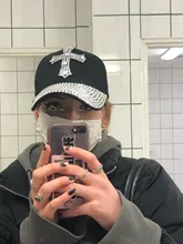 YARBUU Hat Baseball-Cap Rhinestone Cap Sun-Hat Adjustable Women Cotton for The