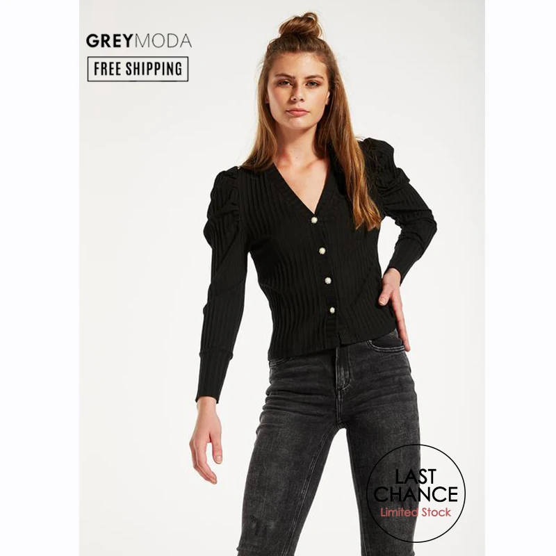 GREYMODA, Женская куртка, ребристые пуговицы, жемчуг, модные женские блузки, современный дизайн, повседневная женская одежда, зима, один размер
