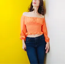 Short Blouses Womens Tops Long-Sleeve Vintage Square-Collar Casual Simple New Bow Solid