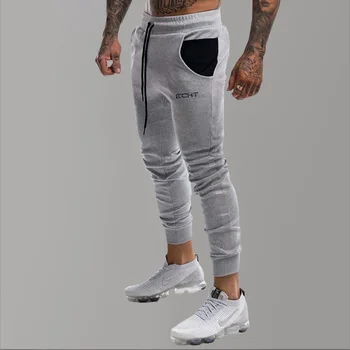 

Grey Mens Running Sweatpants Man Gyms Fitness Bodybuilding Pants Joggers Workout Trousers Men Sports Cotton Pencil Pants