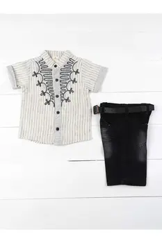 

Gray Black Male Child 3 PCs Set