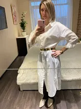 Sundress Long-Shirt Lapel-Neck Loose ZANZEA Vestido Casual Elegant Women Autumn Plus-Size