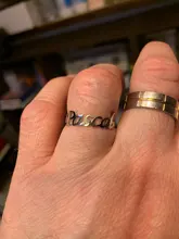 COOLTIME Anillo de nombre personalizado para pareja, joyería familiar para hombres y mujeres, de acero inoxidable, ajustable, regalo para madre y bebé