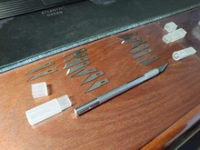 ESPLB-cuchillas para manualidades de Metal antideslizantes, cortador de bisturí, grabado, manualidades, escultura, cuchillo de reparación de PCB, 18 unidades