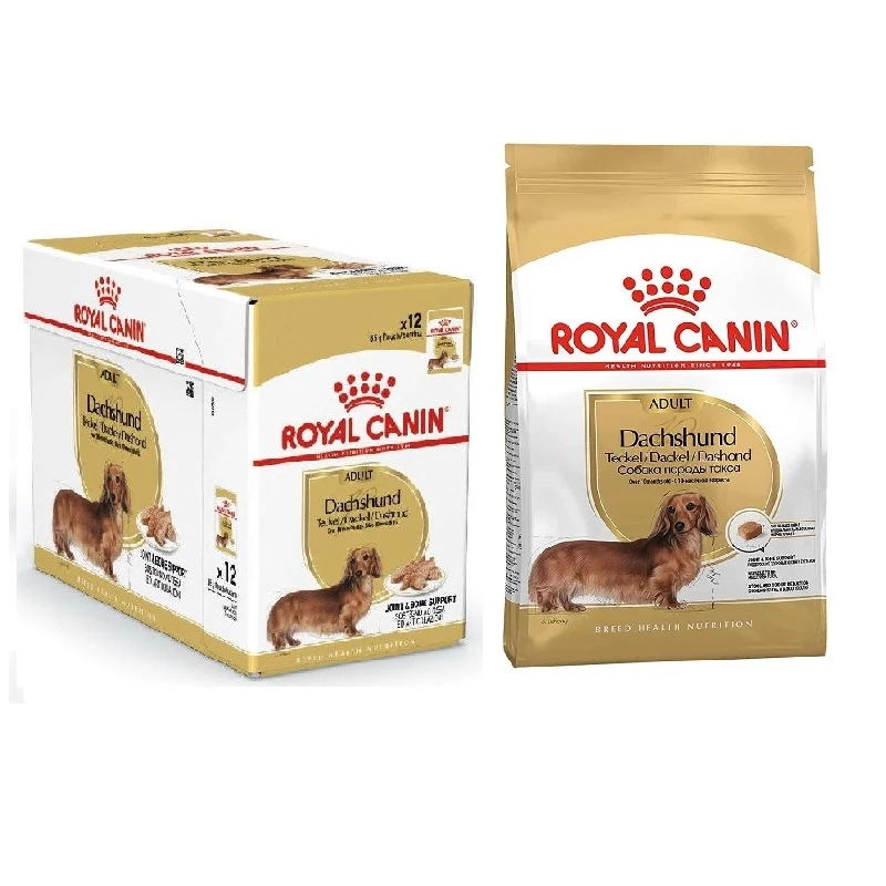 Royal Teckel Nat Droog Voedsel Voor Volwassen Hond Teckel, + 10 Maanden, Hondenartikelen, 12 Enveloppen 85 Gr + Zak (1,5Kg Of 7,5Kg)| Hondenvoer nat| - AliExpress