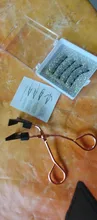 LEKOFO-pestañas postizas magnéticas 8D, conjunto de 5 pestañas de visón gruesas de imitación, magnéticas, naturales, pinzas, 2 pares