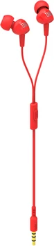 

In-ear headphones with microphone JBL c100si jblc100siured (red)