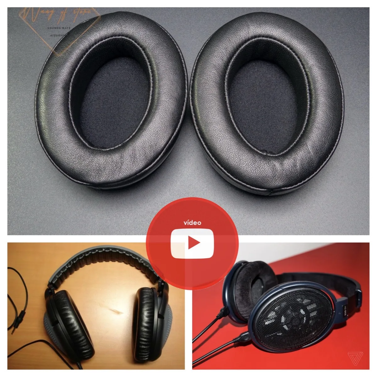 Sheepskin Ear Pads Foam Cushion For Sennheiser HD500 HD 598 HD 650