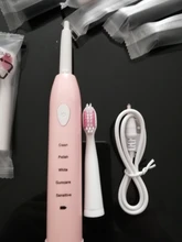 Cepillo de dientes eléctrico ultrasónico, potente, recargable por USB, lavable, blanqueamiento de dientes electrónico