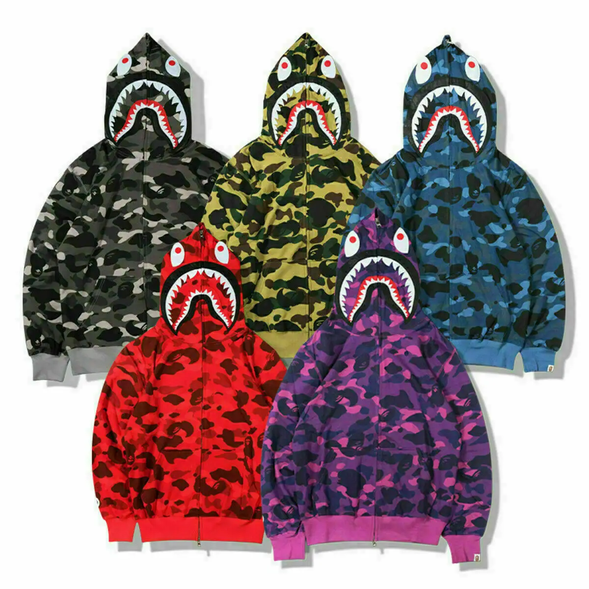 Swebape Bape Hoodie Shark Camo Bape Jacket Full Zip Up For Men Women  Teenager Buy Bape Hoodies,Bape Hoodie Shark,Hoodies Sets Product On |  lupon.gov.ph