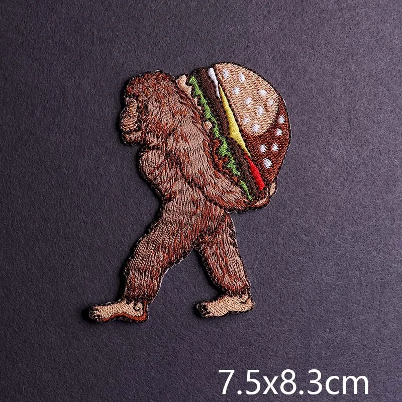 Hip-hop Rock/Music Patch Iron On Patches For Clothing Thermoadhesive Patches On Clothes Embroidery Patch Punk Joker Stickers