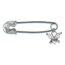 Серебряная булавка с фианитом AQUAMARINE 72603.5