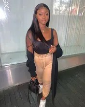 Nabeauty-Peluca de cabello humano con encaje frontal en T para mujeres negras, postizo de encaje transparente con reflejos marrón, nudos blanqueados, Remy