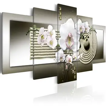 

Table-Orchid and zen garden in gray-100x50