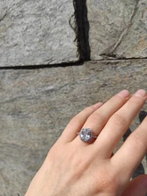 CC Anillos para las mujeres de la Boda nupcial Anelli joyería de moda anillo de compromiso de oro blanco Anillos de Color CC595