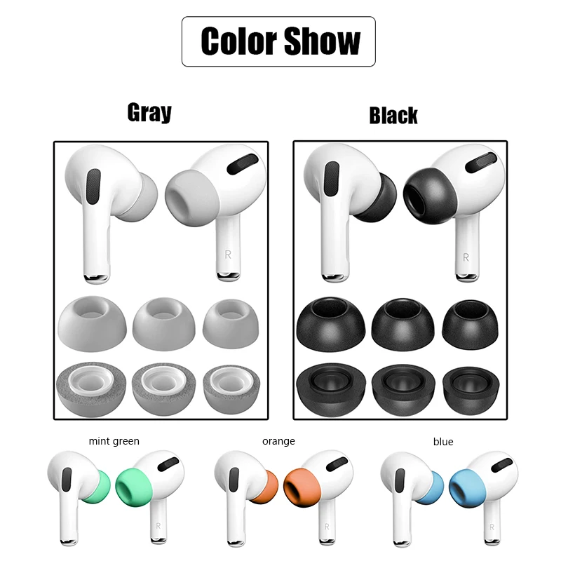 For Apple AirPods Pro 2 Ear Tips Memory Foam Tips Anti Slip