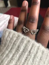 Color plata alas de Ángel anillo ajustable Micro Pave Zircon anillos para articulaciones para mujeres de moda anillos de apertura joyería de mujer regalo de amante