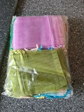 100 unids/lote 5x 7/7x 9/10x15cm bolsas de joyería de Organza bolsa de lazo de Organza bolsa de embalaje de la joyería bolsas joyería bolso bolsa de