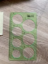 Regla de plástico círculos plantilla geométrica plantilla y regla medición estudiantes accesorios escolares calientes