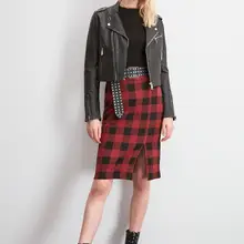 Trendyol трикотажная юбка в клетку TWOAW20ET0605