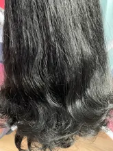 Extensión de cabello sintético con cola de caballo, cabello liso rizado de 16 pulgadas con dos peines de plástico con cordón, color negro Natural
