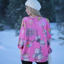 Sweater Pullover Embroidery Animal Knitting Harajuku Fluffy Cartoon Women Kawaii Warm