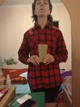 Plaid Shirt Blouse Women Tops Blusas Long-Sleeve Loose Flannel Plus-Size Cotton New-Brand