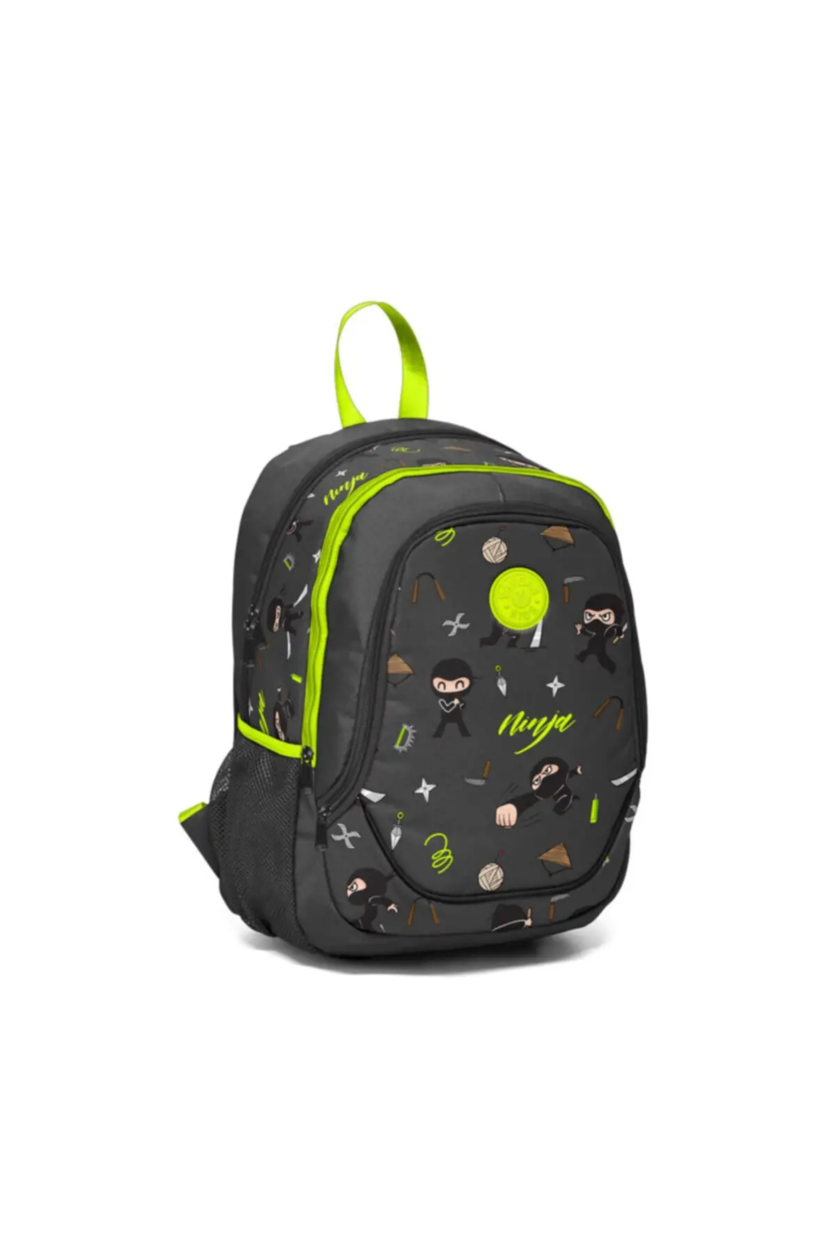 

Ninja Pattern Three Compartment School Backpack