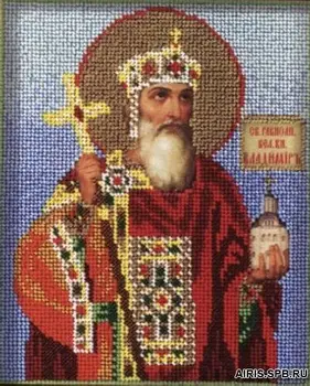 

В319 set for embroidery with beads 'Tiny ''St. Vladimir ', 12x14.5 cm