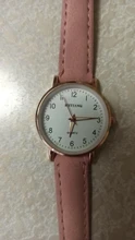 Reloj de pulsera con correa de cuero para mujer, nuevo accesorio informal a la moda, sencillo, caja de Reloj de cuarzo, 2020